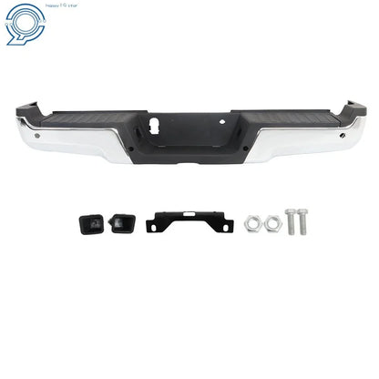 Rear Bumper Assembly for Ford F-250 F-350 Super Duty (2017–2022) Chrome w/ Park