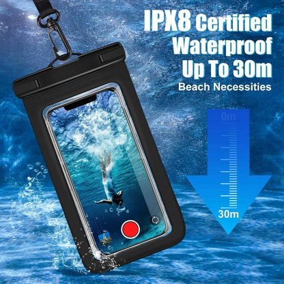 3 Pack Waterproof Phone Pouch IPX8 Universal Multicolor