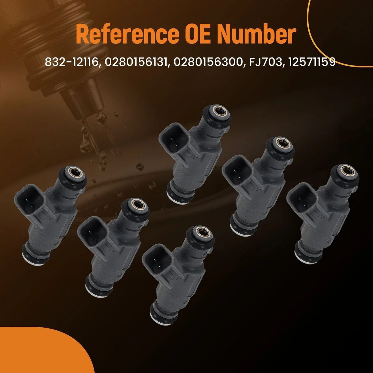 6 Gas Fuel Injectors for Buick Allure/LaCrosse 3.6L (2005–2008) 0280156300