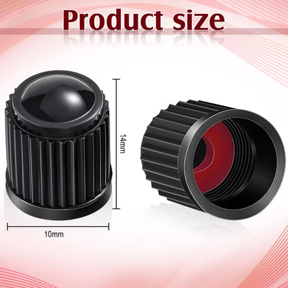 20 Pcs Tire Valve Stem Caps for Universal Cars (Plastic, Black)
