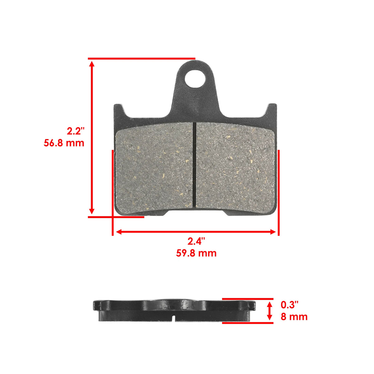 Rear Brake Pads for Honda VT750C2S VT750CS (2013–2019) HU2004MP124LR