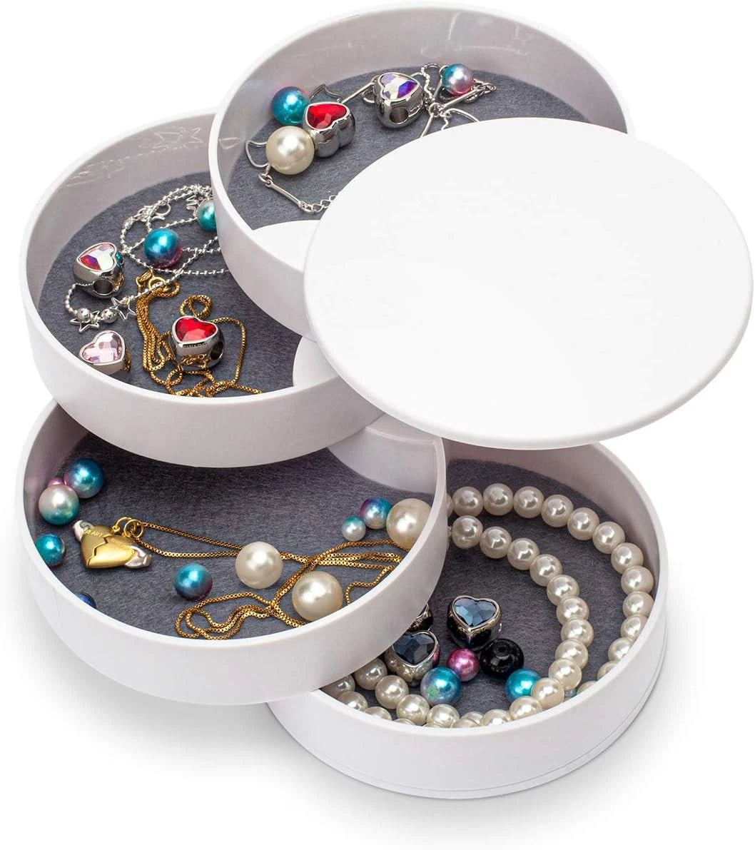 Jewelry Organizer Box for Small Accessories (3.94x3.94x4.8 inches)
