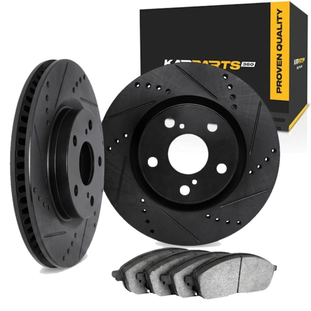 Brake Rotor Set for Dodge Challenger (2014) ALX-PAU-DF-8512-39007-CLA1, Vented, Drilled, Slotted