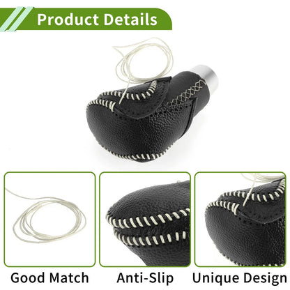 1 Pc Gear Shift Knob Cover for Toyota CH-R (2018–2022) Pebbled Black Beige
