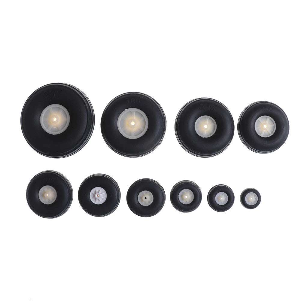 4-Pack 1"-2.75" 25mm-70mm Rubber PU Wheels for RC Airplane