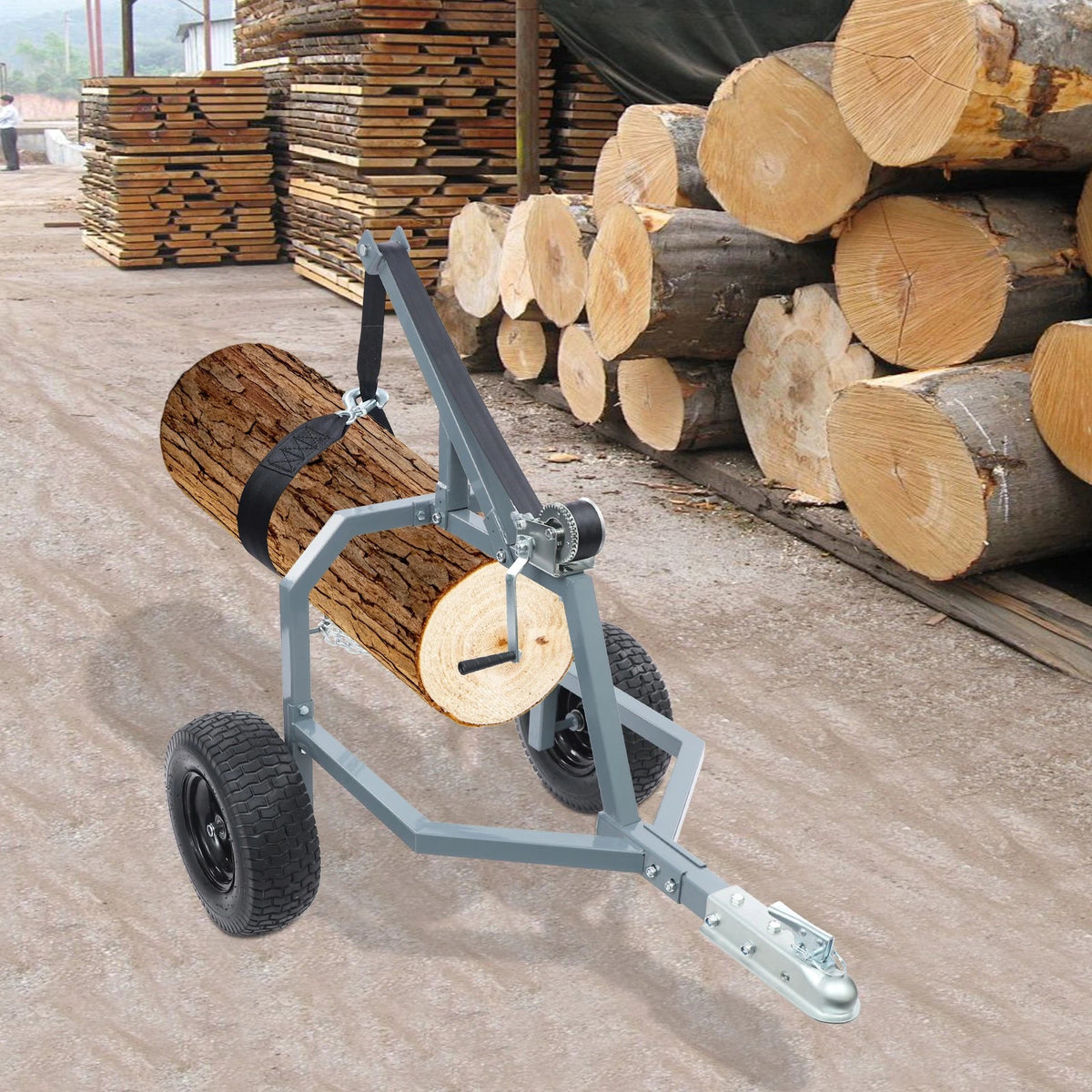 2000lbs Log Trailer Transport Cart Trolley Skidding Arch