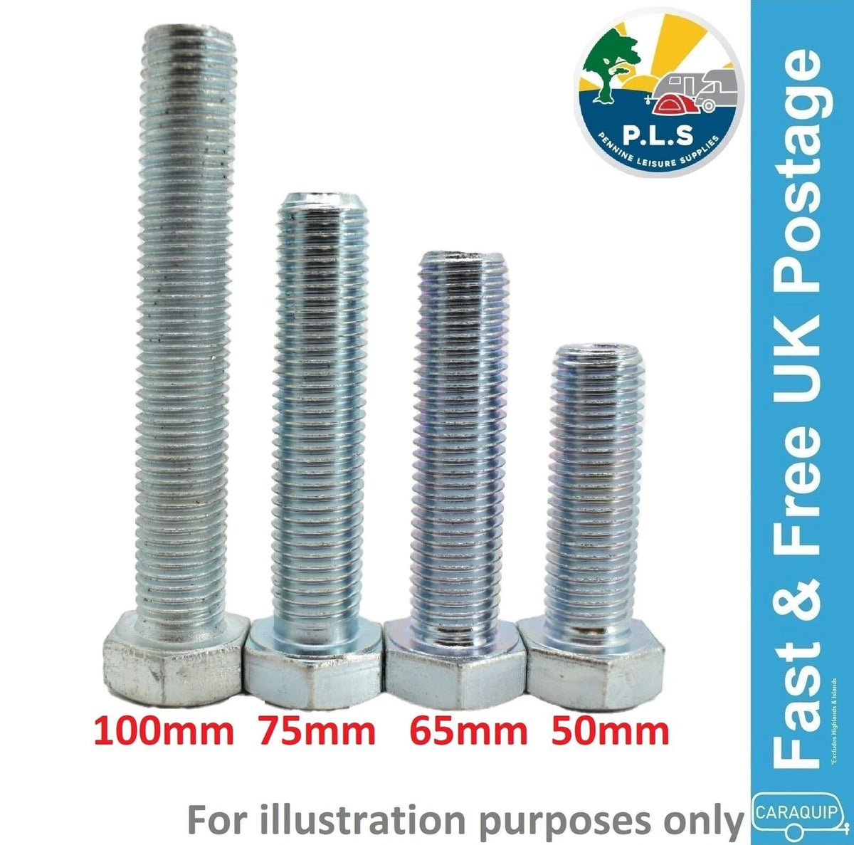 Towball Nut & Bolts Set of 2 for Tow Hitch PH850