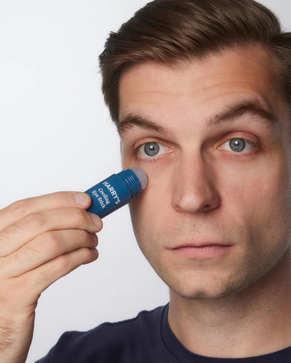 Cooling Eye Kit for Men - Gua Sha Depuffing Facial Stick, Blue