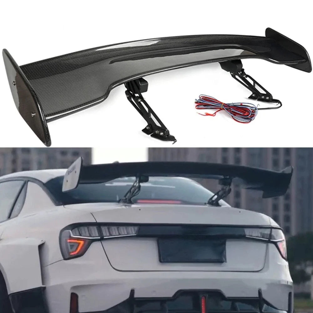56” Rear Trunk Spoiler for GT Style Racing (Electric Carbon Fiber)