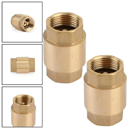 2X Brass 3/4" NPT In-line Spring Check Valve Female Thread