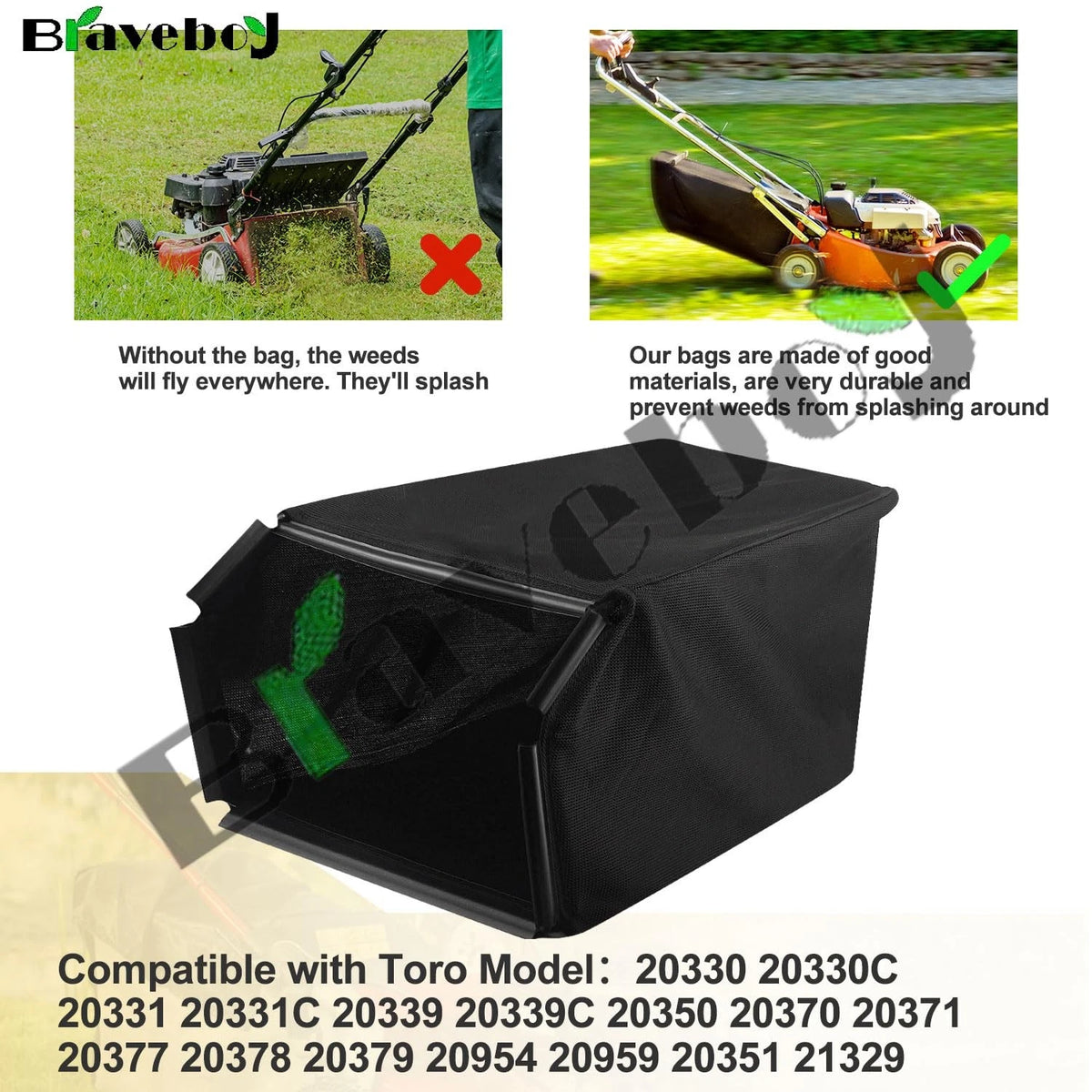 Grass Bag for Toro Black (No Metal Frame)