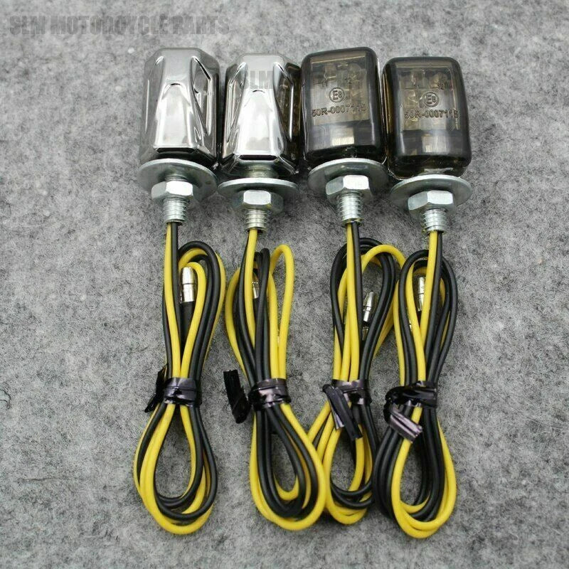 Set of 4 Amber LED Indicators for Motorcycle (Universal)