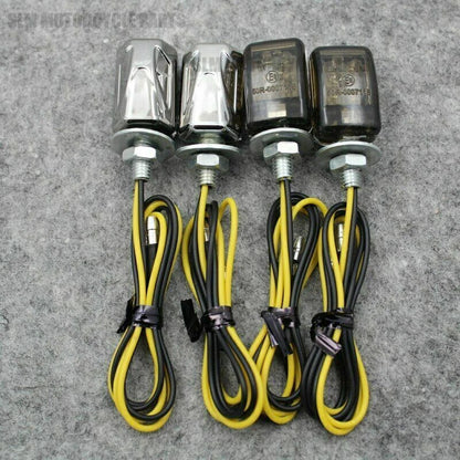 Set of 4 Amber LED Indicators for Motorcycle (Universal)