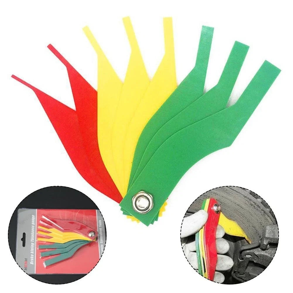 Brake Pad Scale Gauge Set of 8 for Universal Use
