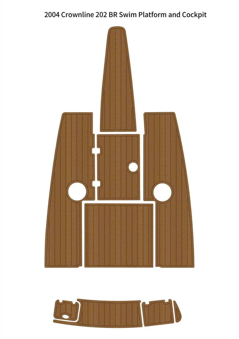 EVA Foam Teak Flooring Pads for Crownline 202 BR (2004)