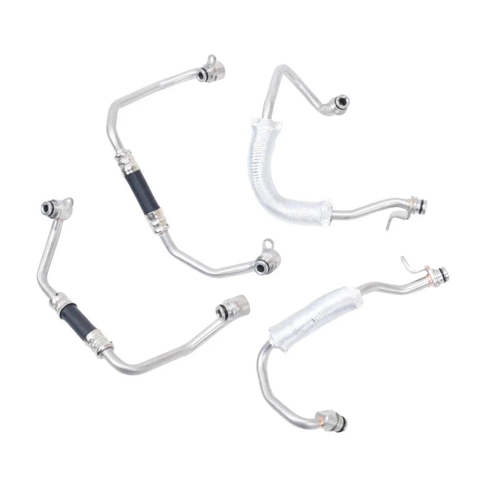 Set of 4 Turbo Charger Coolant Hose Line Kit for BMW 335i xDrive (2007–2013)