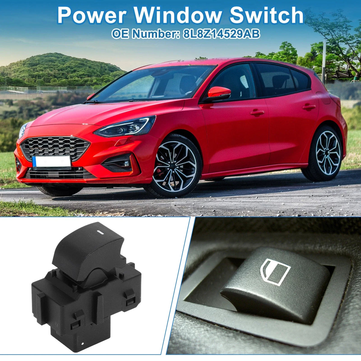 Front Side Power Window Switch for Ford Edge Escape Focus (2007–2012) No. 8L8Z14529AB