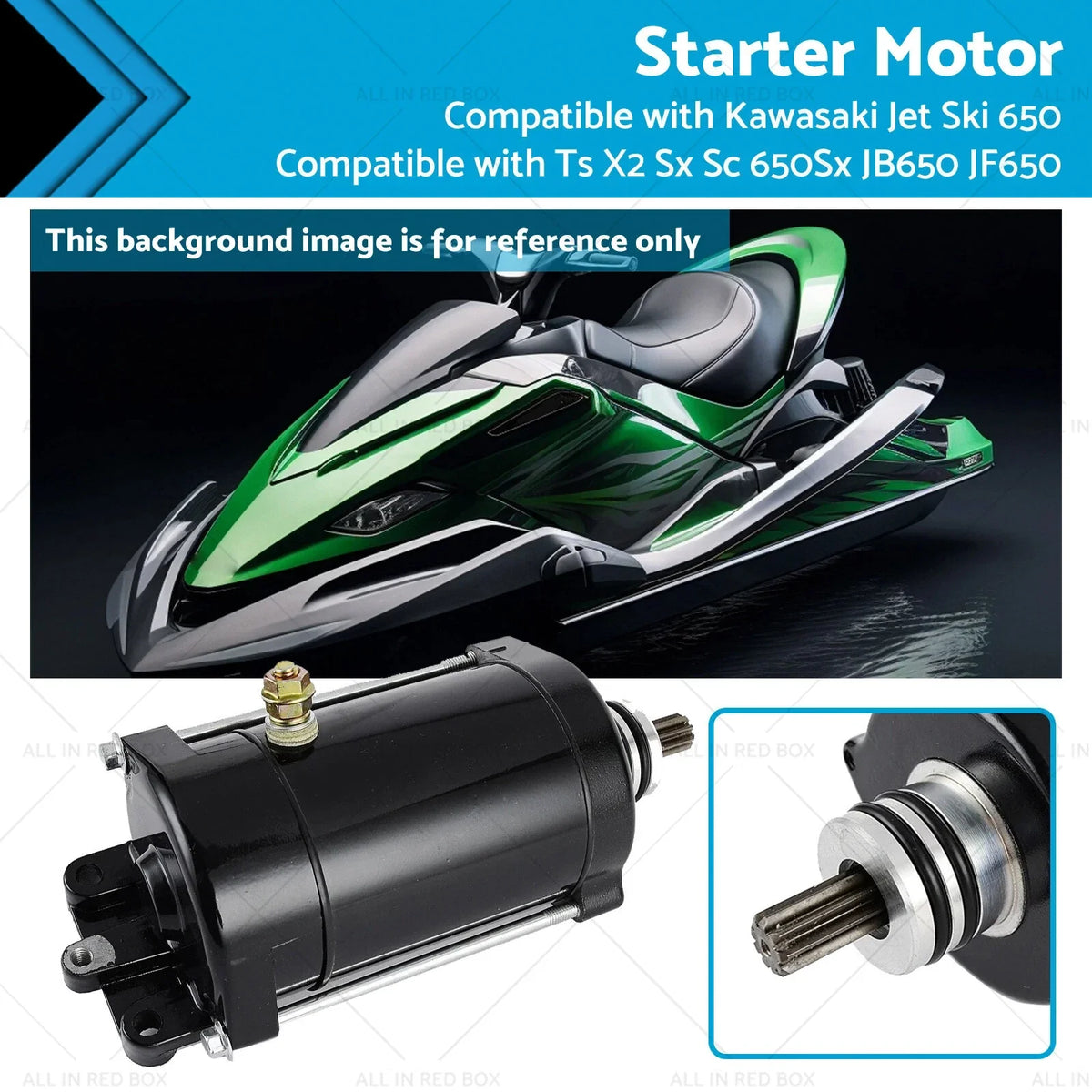 Starter Motor for Kawasaki Jet Ski JS750, JT900, Sea-Doo GSX, LTD, XP (1992-2003)