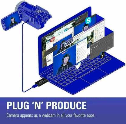 HDMI to USB 2.0 Video Capture Card for Live Streaming (1080P)