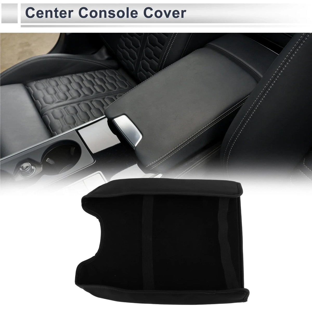 Center Console Cover for Ford F150 (2015–2020) Black 1 Pc