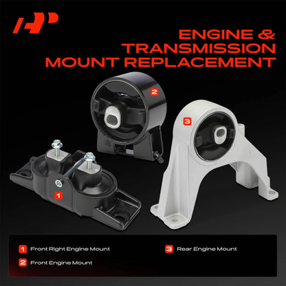3X Engine Mount for Dodge Journey (2009–2010) 4743957AC, 5171070AD, 5171073AC