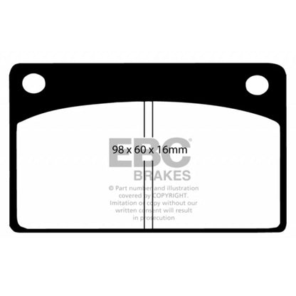 EBC Redstuff Front Brake Pads for Volvo 145 (1968–1974) TLX-ebcDP3143C-CL360A72