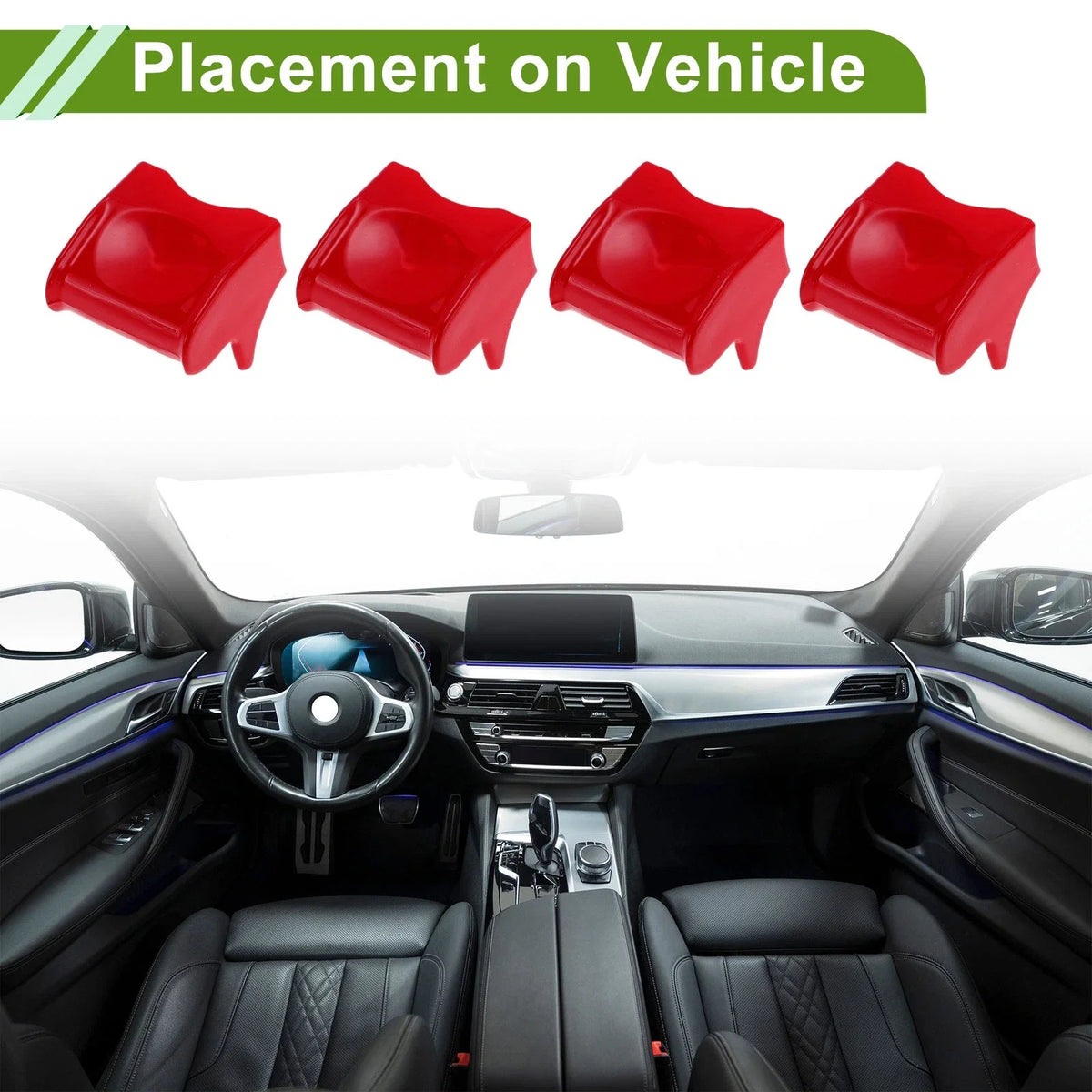 Set of 4 Window Switch Bezel Covers for Ford Mustang (2015–2020)