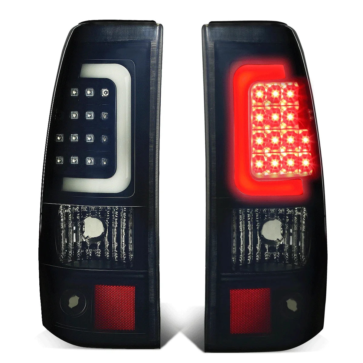 Smoked Clear Signal Headlight + Black Tinted 3D LED Tail Light for Silverado (2003–2007)