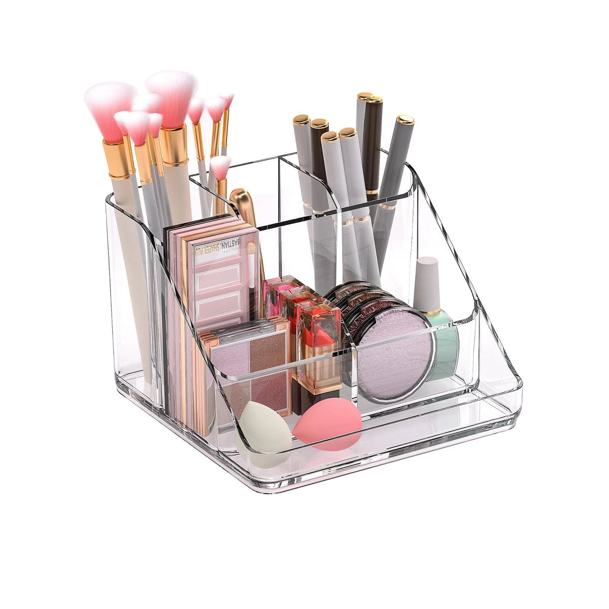 6-Compartment Makeup Organizer Tray for Vanity