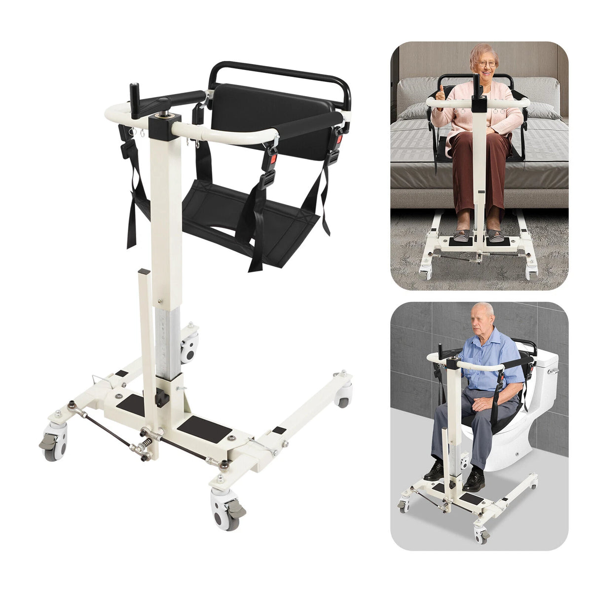 265 lbs Portable Patient Lift Transfer Chair for Elderly