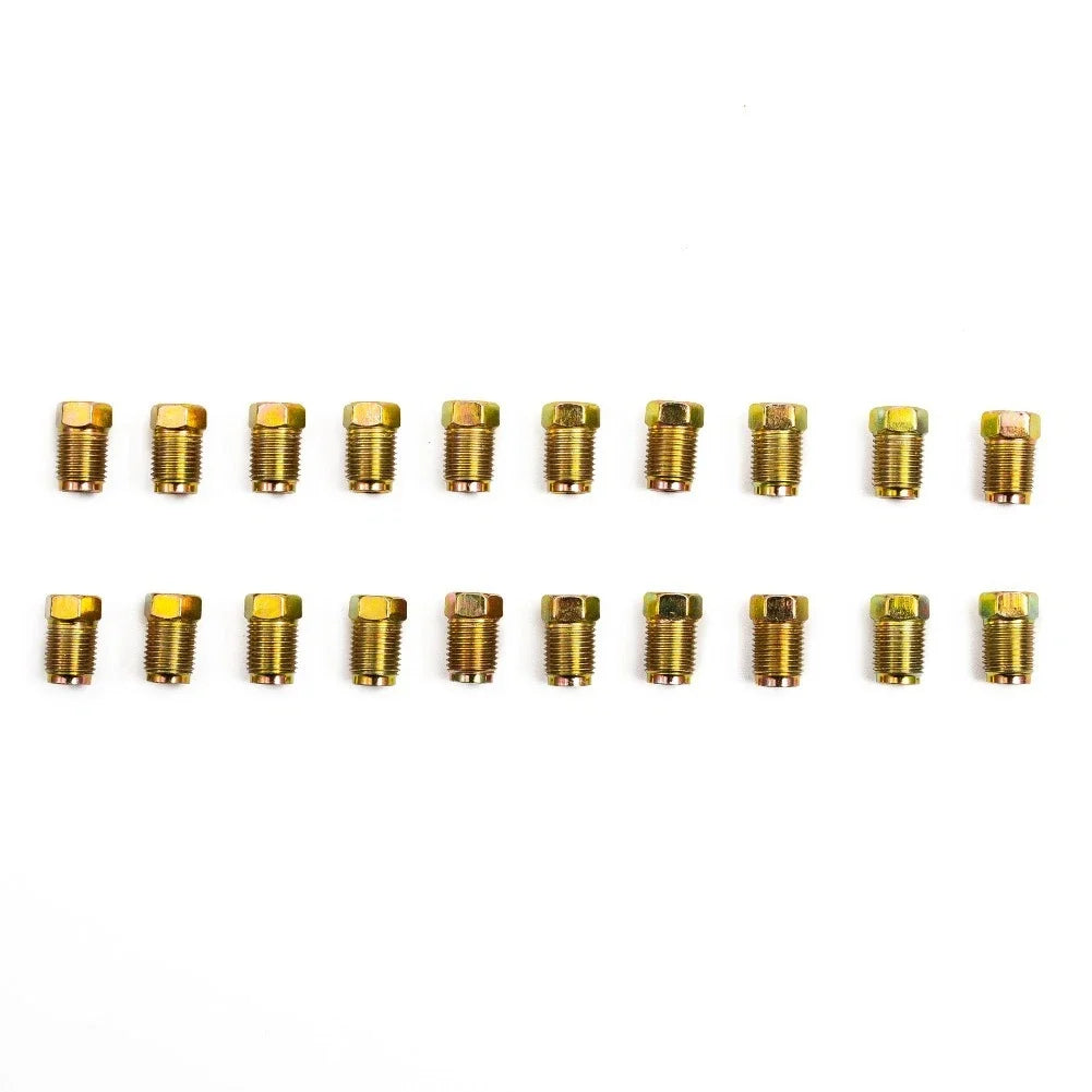 Fittings Set of 4 for Tube Inverted Flares Metric End Union Nuts