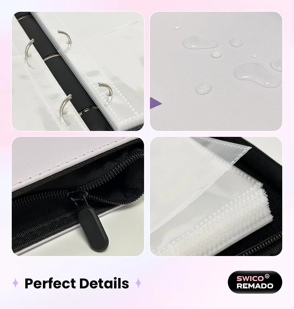 Photocard Binder for Compact Storage (400 Pockets) - Purple-Army