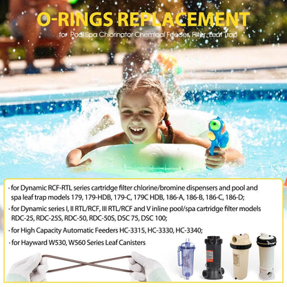 3-Pack O-Rings for Pentair Pool Spa Chlorinator Chemical Feeder