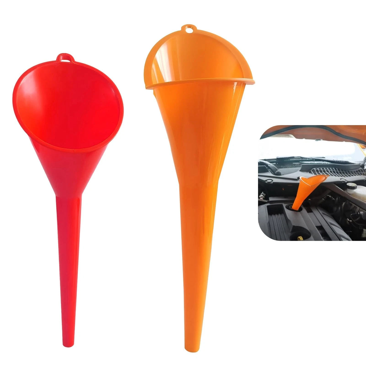 2X Multi-Purpose Long Neck Oil Funnels for Flexible Use (2010–2023)