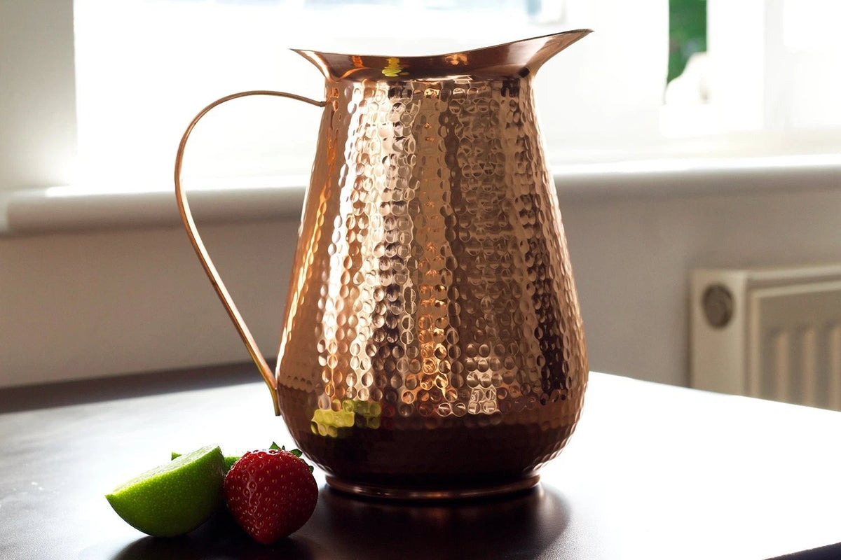 Copper Pitcher with Lid for Drink More (68 Oz)