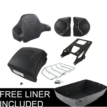 Trunk Pad Mount Rack Speakers for Harley Touring Electra Glide (2014–2023)