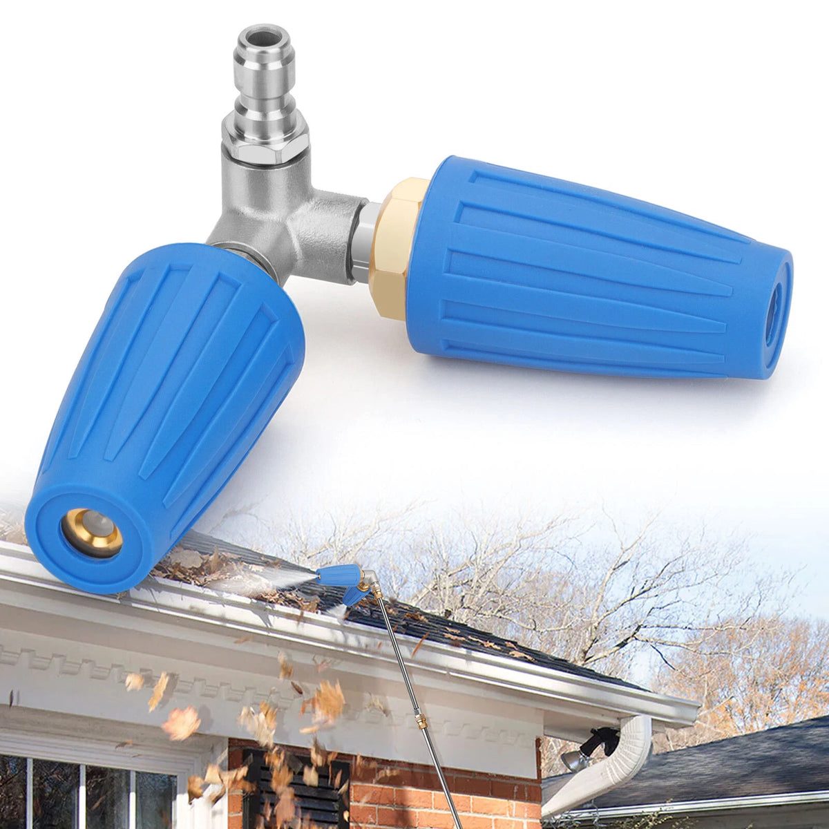 Dual Turbo Nozzle for Pressure Washer 4000 PSI 4-6 GPM 1/4" Quick Connect