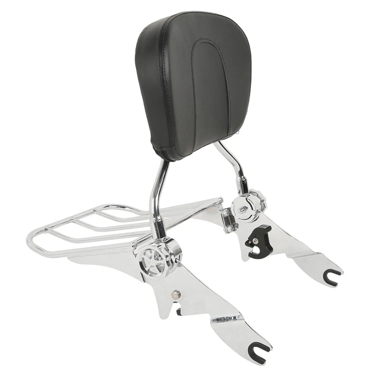 Adjustable Backrest Sissy Bar & Luggage Rack for Harley Touring Glide (2009–2025)