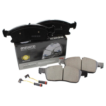 Set of 4 Akebono Euro Front Ceramic Slotted Brake Pads for Mercedes X166 W166