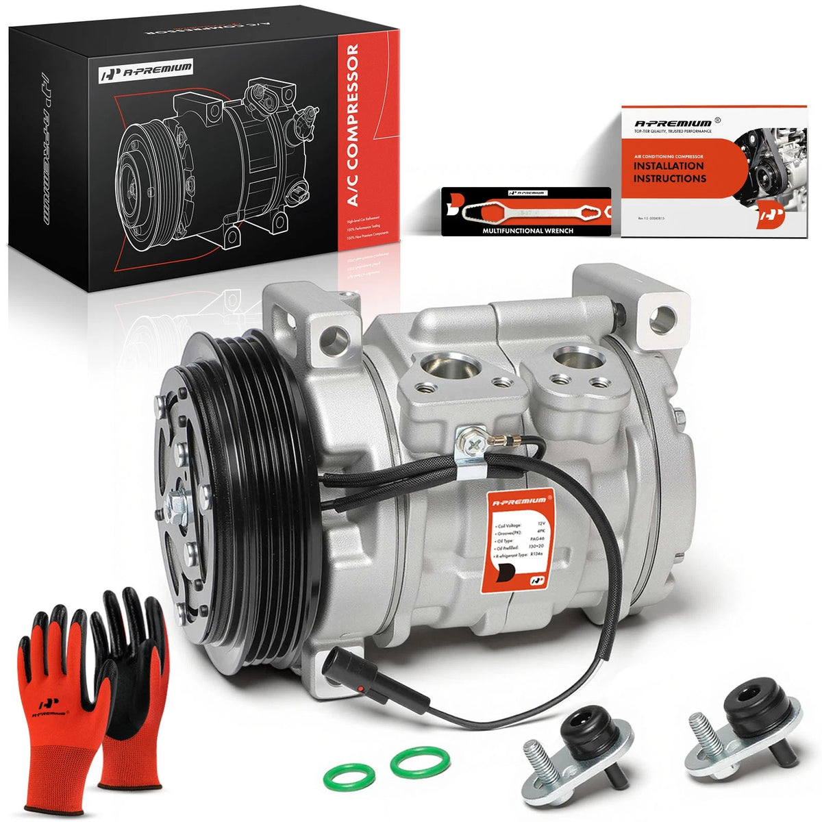 A-Premium A/C Compressor with Clutch for Chevy Tracker (2001–2004) 30025286, 98331