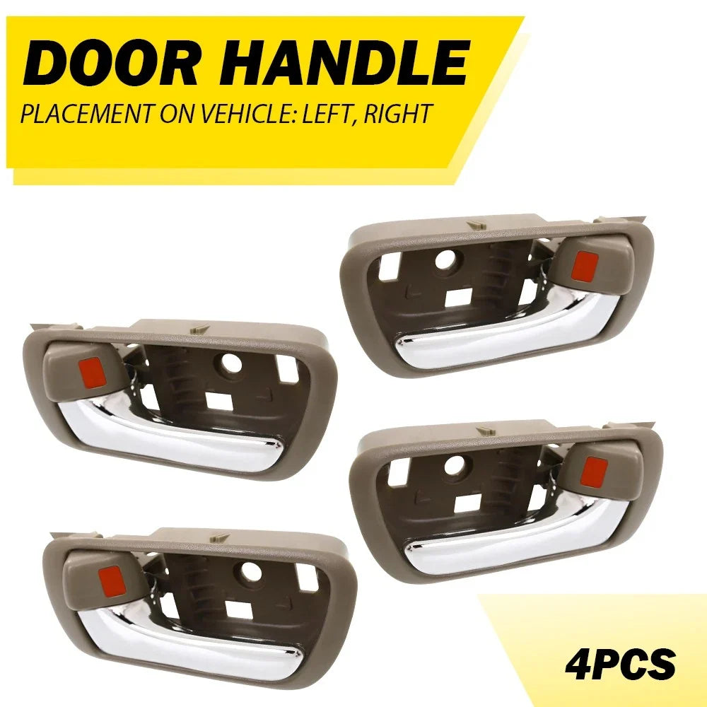 4X Interior Door Handle for Toyota Camry (2002–2006) Front Rear Left Right Beige