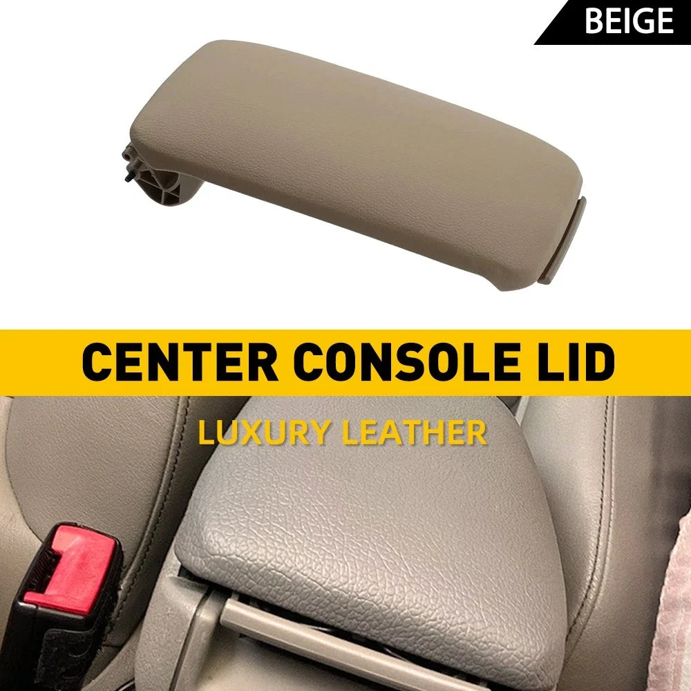 Beige Leather Armrest Center Console Lid Cap for Audi A3 8P (2003–2013) 8P0864245P