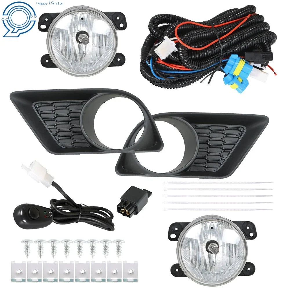 Set of 2 Clear Front Bumper Fog Lights for Dodge Charger (2011–2014)