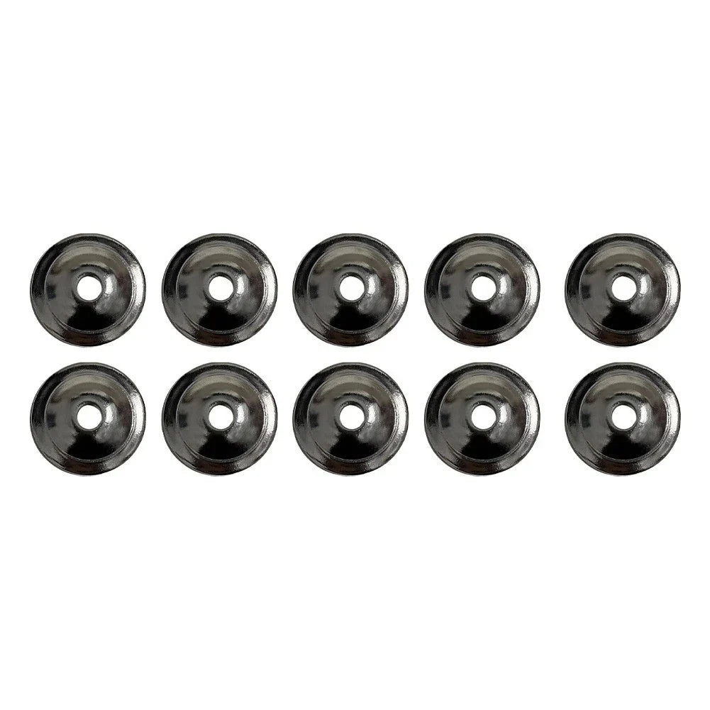 10X Matte Black Cabinet Knob Backplates Carbon Steel for Kitchen Bathroom