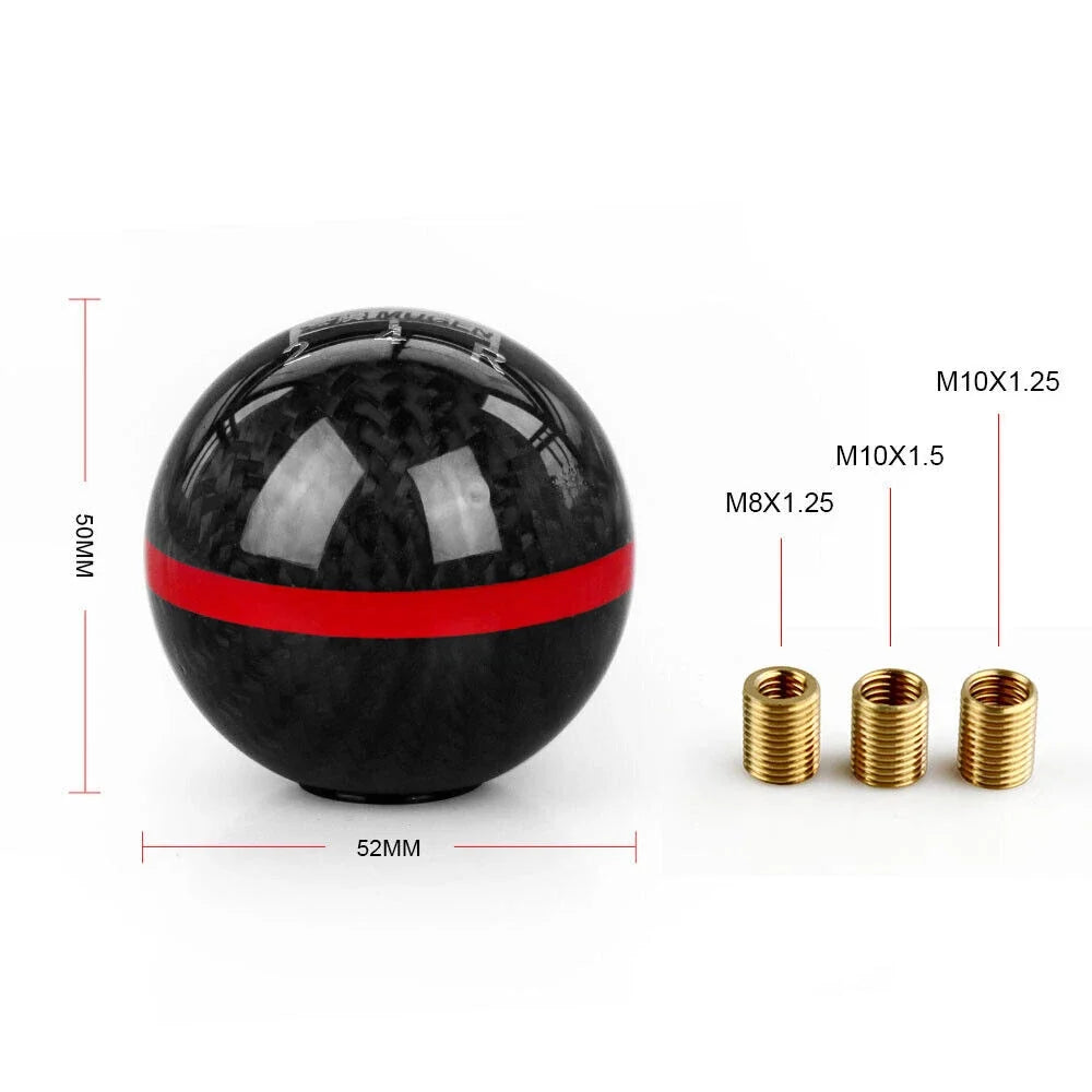 Red Carbon Fiber Shift Knob 5 Speed for Honda Civic CR-Z Accord S2000 (2001–2021)