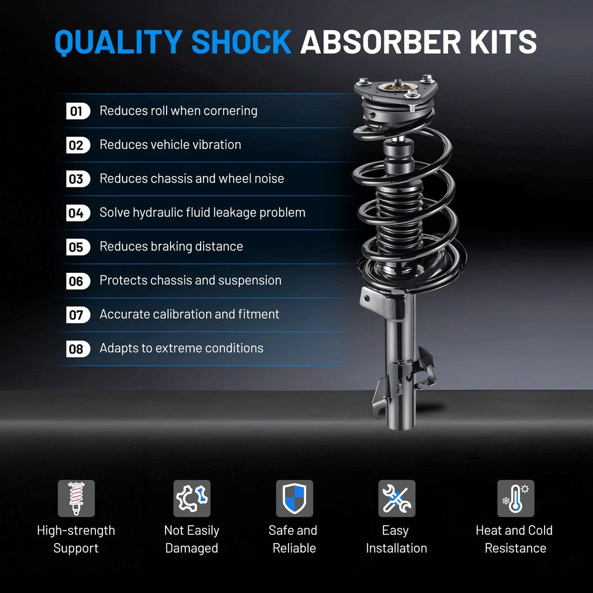 Front Complete Struts and Shocks for Mazda 3 and Mazda 5 (2004–2013)