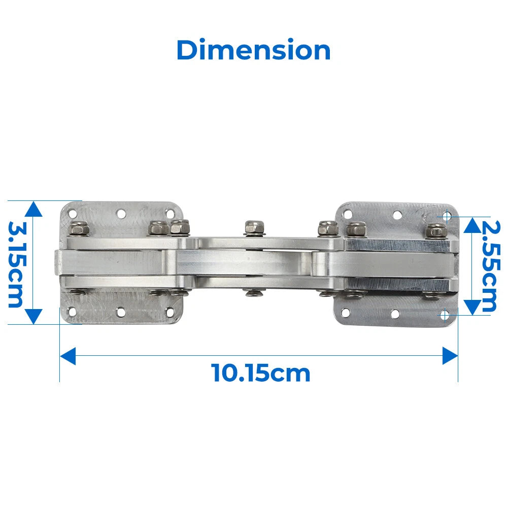 Large Hidden Scissor Hinge Adjustable 90° Heavy Duty Aluminum Hardware