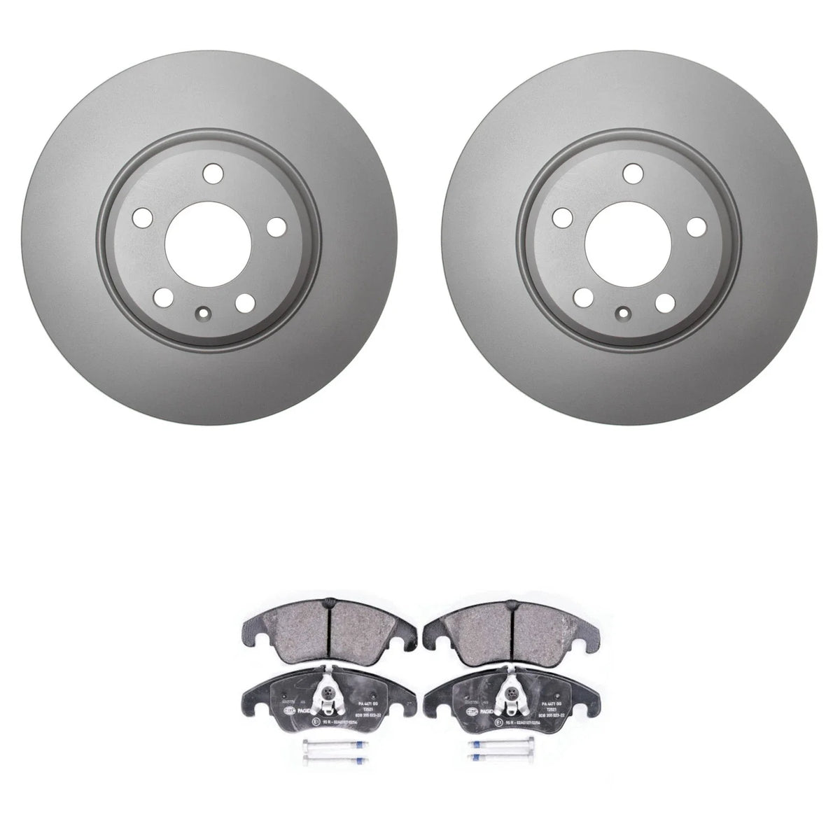 Set of 4 Hella Pagid Front 320mm Rotors Disc Brake Pad Kit for Audi Q5 (2009–2011)