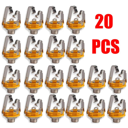 20Pcs 1/4" Stereo Socket Jack Female Connector for Panel Mount