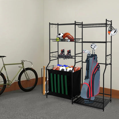 Sports Equipment Ball Storage Rack for Garage Organizer